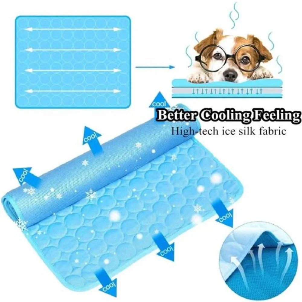 Cooling Mat for Large Dogs Cats Pet Washable Summer Cooling Pads Summer Sleeping